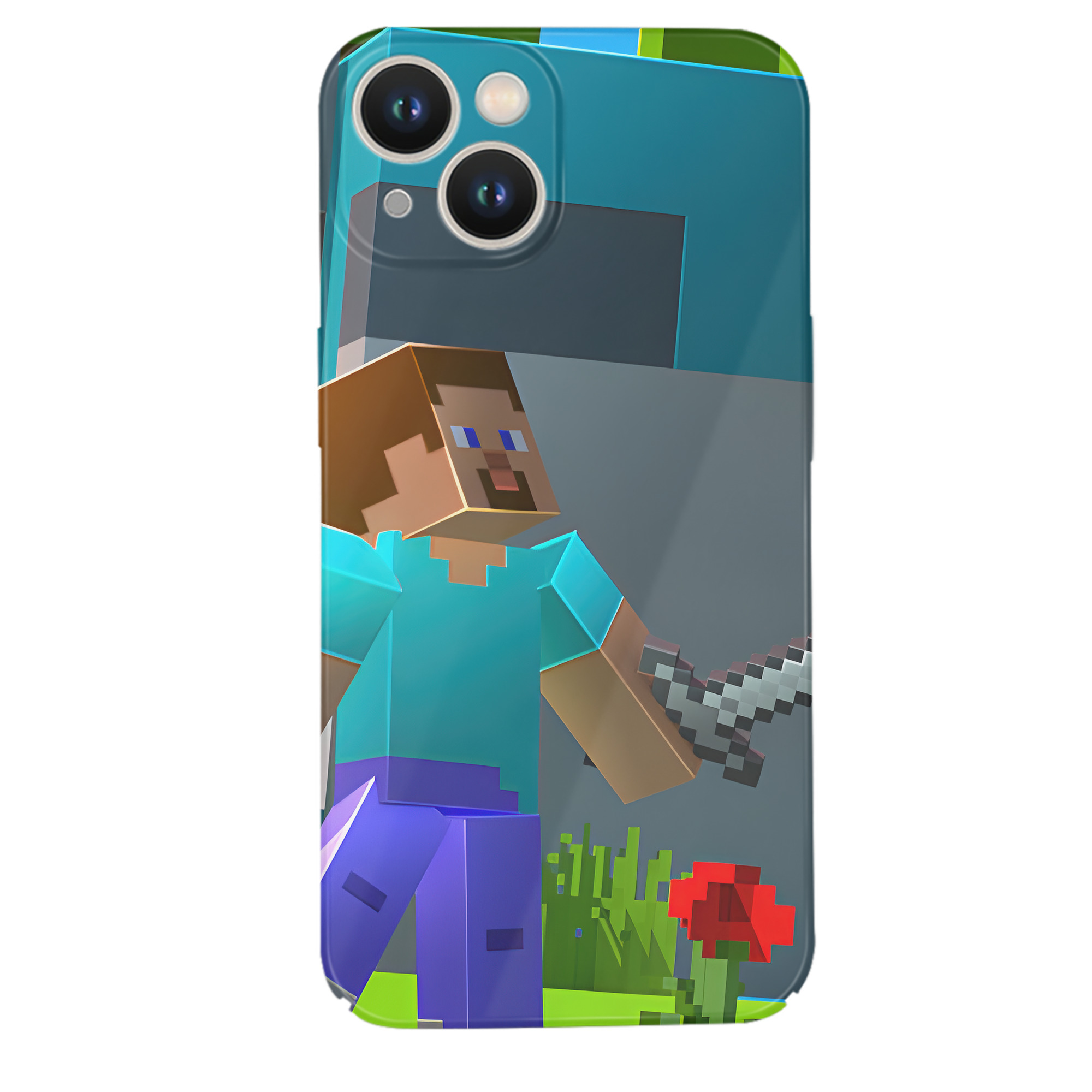 （画像用） マインクラフト ブロックの世界 Minecraft MC Block world 【iPhone 14シリーズ対応】ハードケース